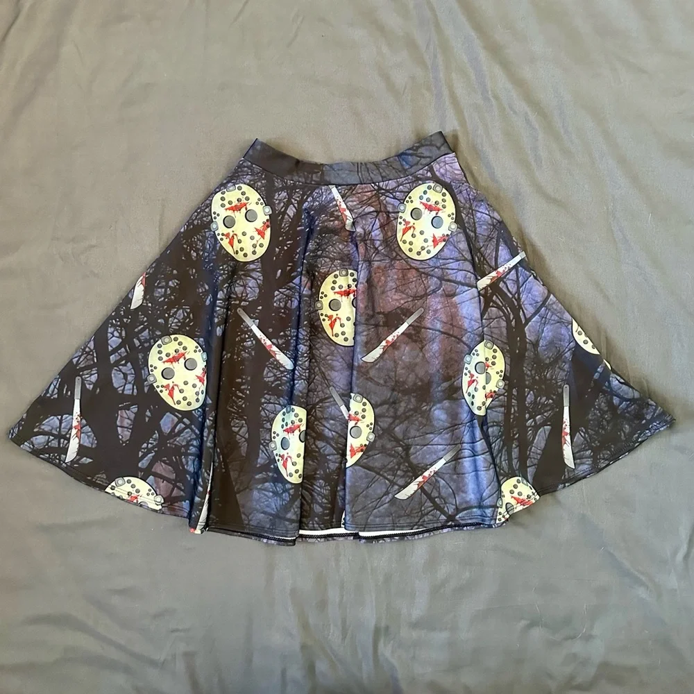 Friday The 13th Crop Top & Skirt Set (with pockets!)- Living Dead Clothing - Picture 7 of 12